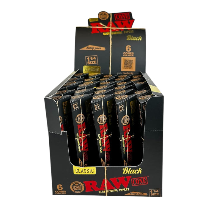 RAW Black Cones Scoop Pack 1 1/4 (6 per pack)