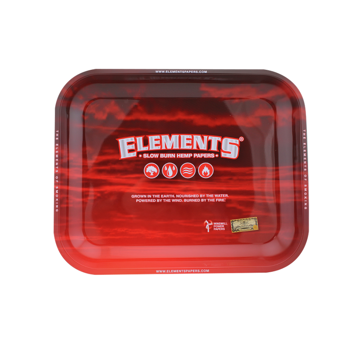 Elements Red Cloud Metal Rolling Tray