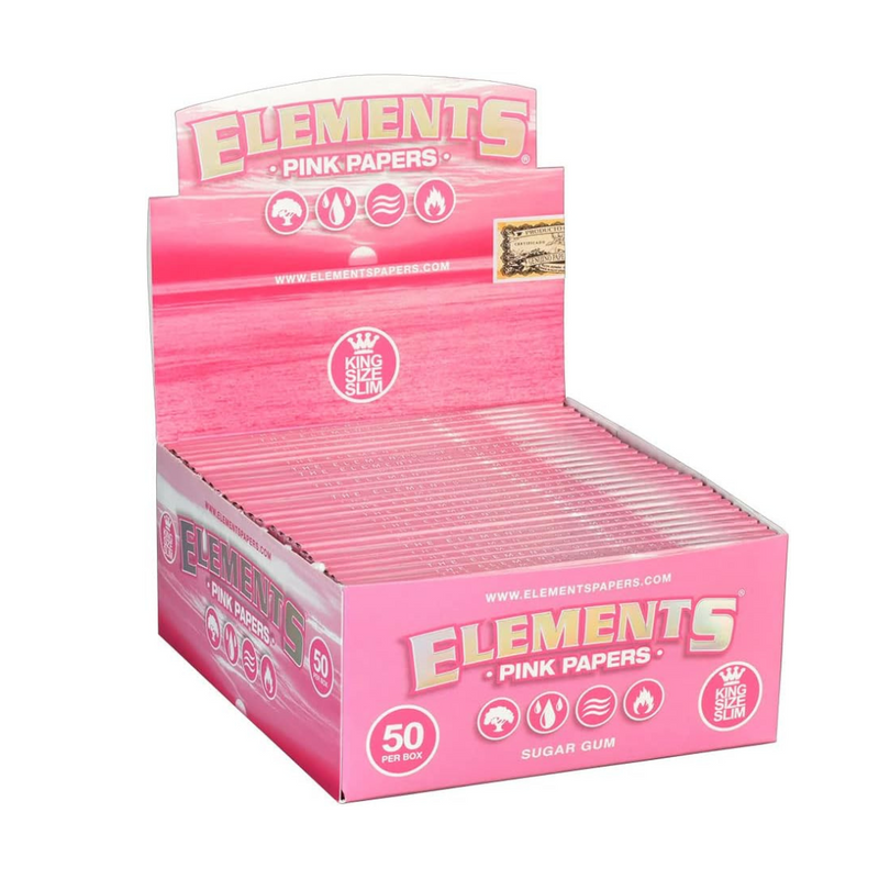 Elements Pink King Size Rolling Papers - Premium Quality