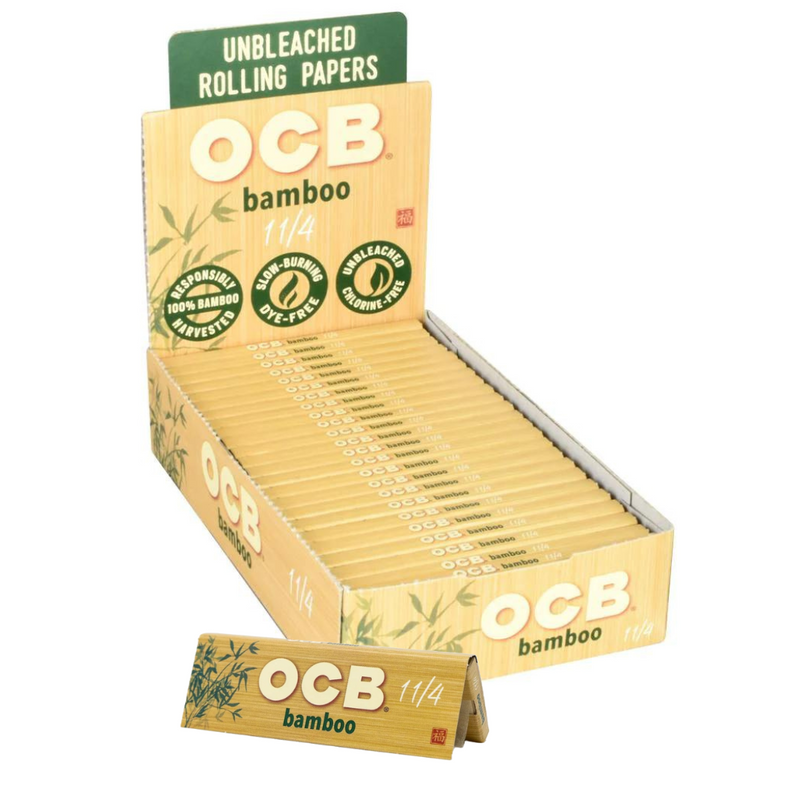 OCB 1 1/4 Bamboo Rolling Papers - Eco-Friendly & Premium Quality