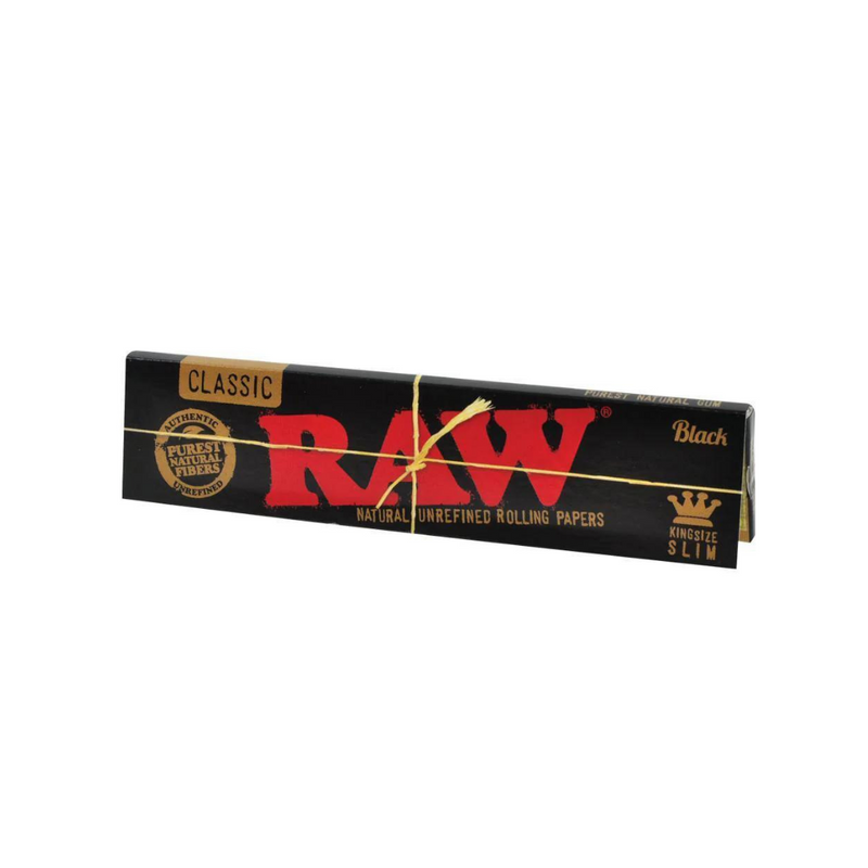 Raw Papers King Size Black - Natural, Unbleached Rolling Papers