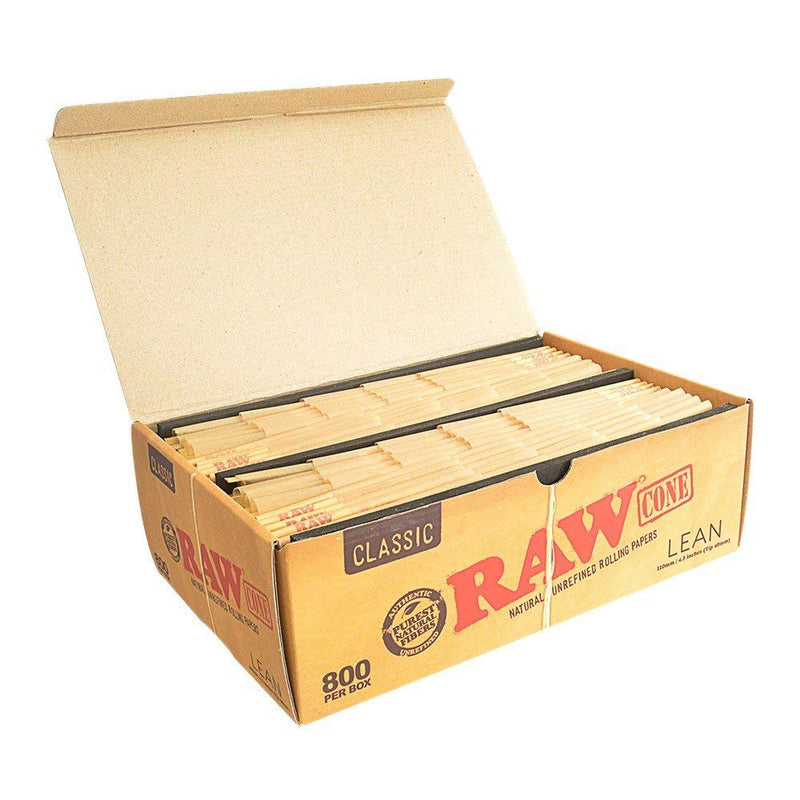 RAW Classic Lean Cones - Bulk Box (800 Cones)