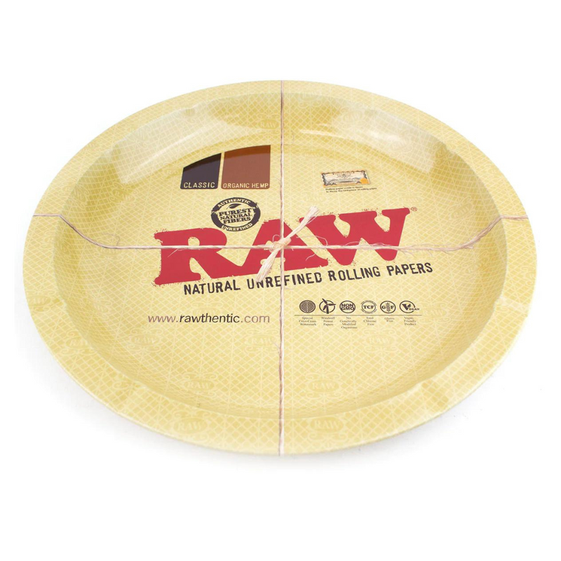 Raw Round Rolling Tray