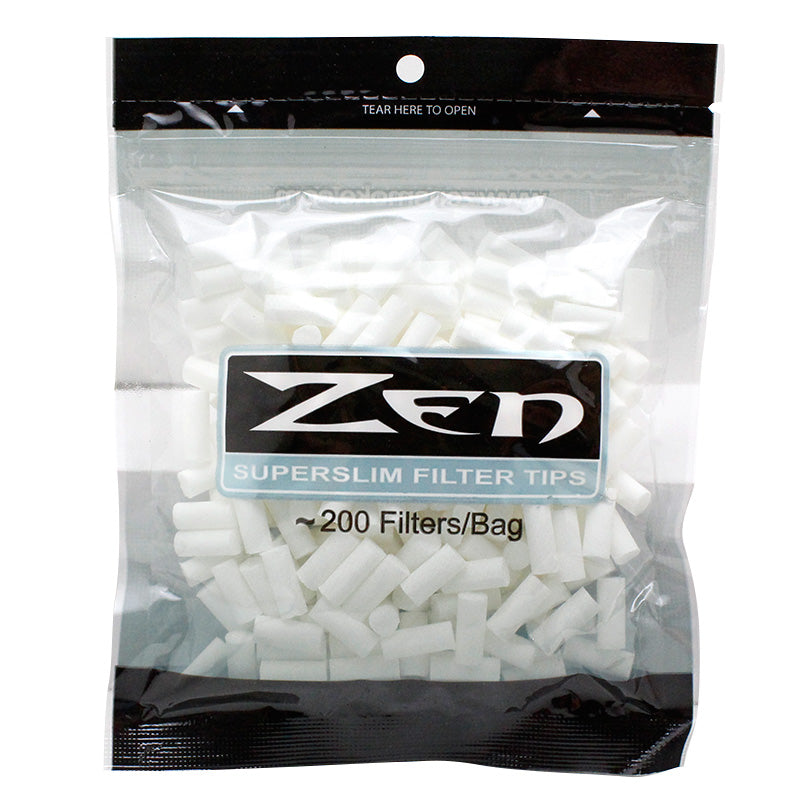 Zen Super Slim Filter Tips (200 Count Bag)