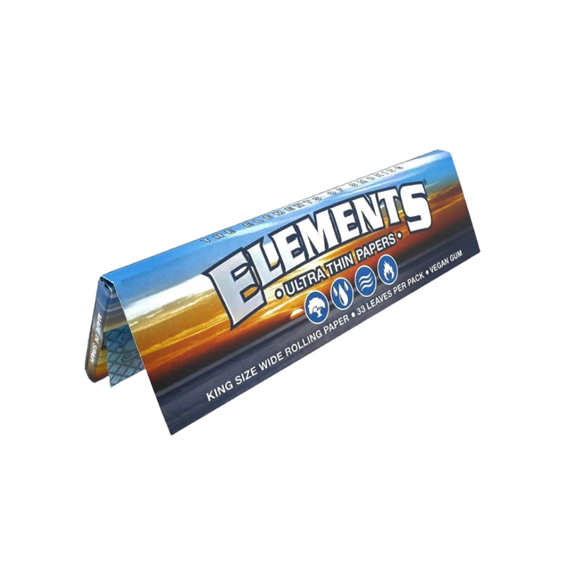 Elements King Size Rolling Papers - Premium Quality, Natural, Slow-Burning Papers