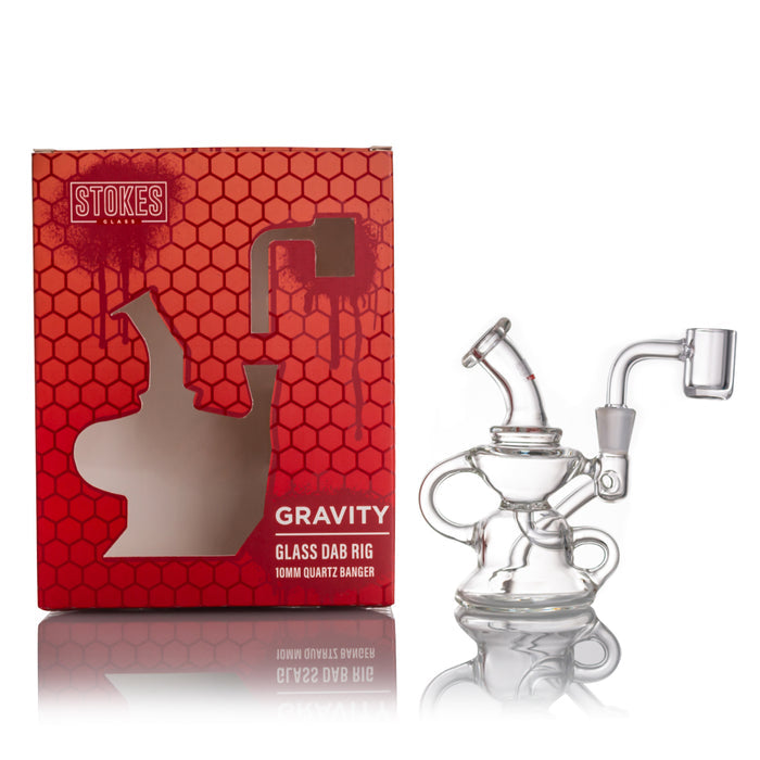 Stokes Gravity 4.4" Glass Dab Rig — 10mm Banger