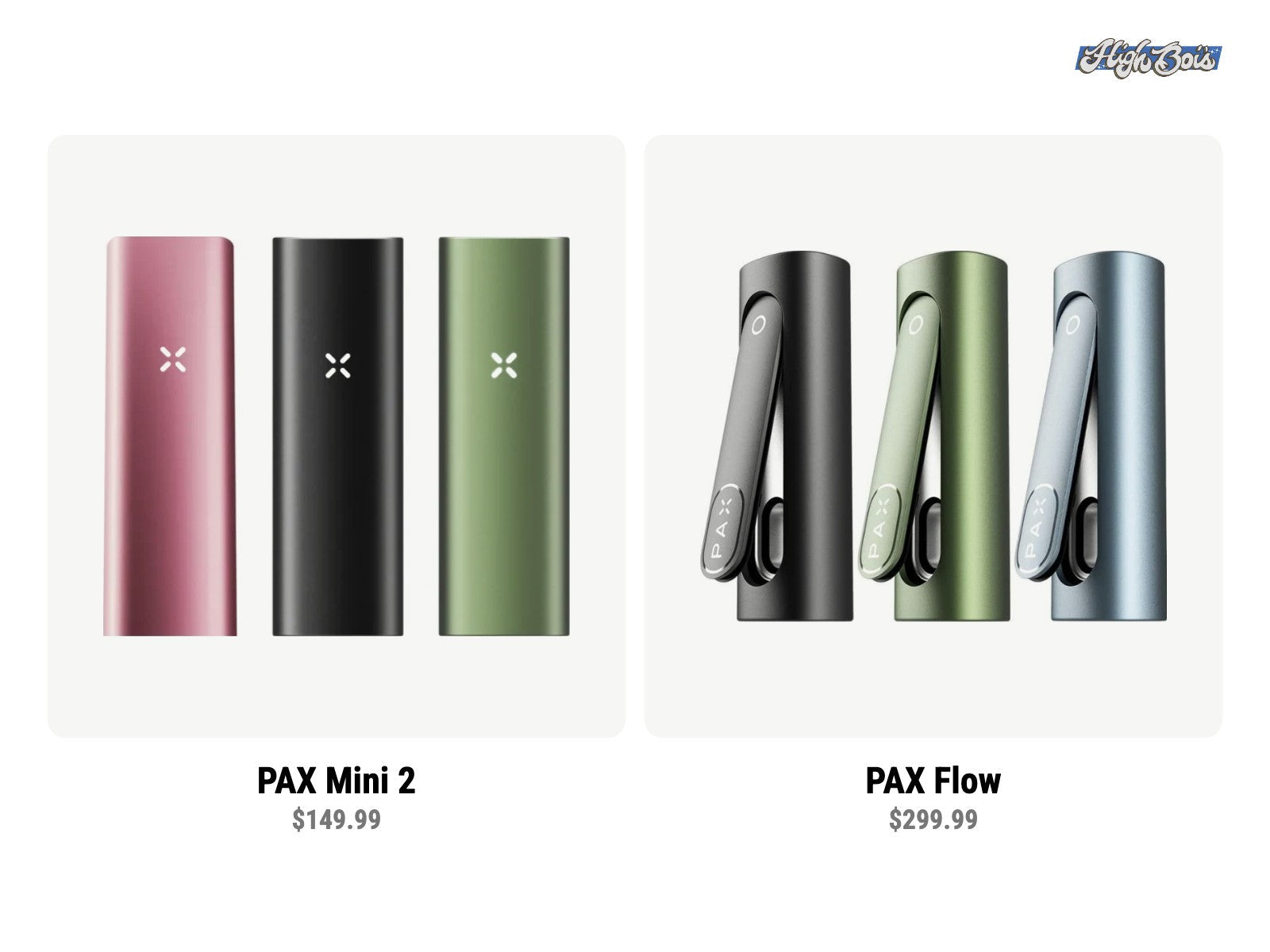 PAX Mini 2 and PAX Flow dry herb vaporizers