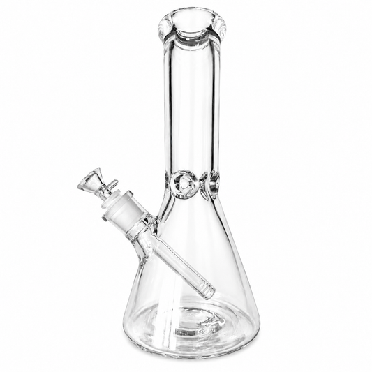 12" Heavy Clear Glass Beaker Bong, 9mm Thick