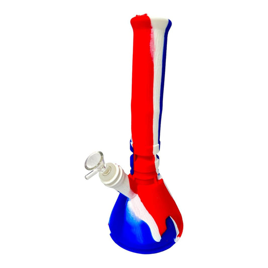 14" Silicone Beaker Bong with Dabber & Storage Jar