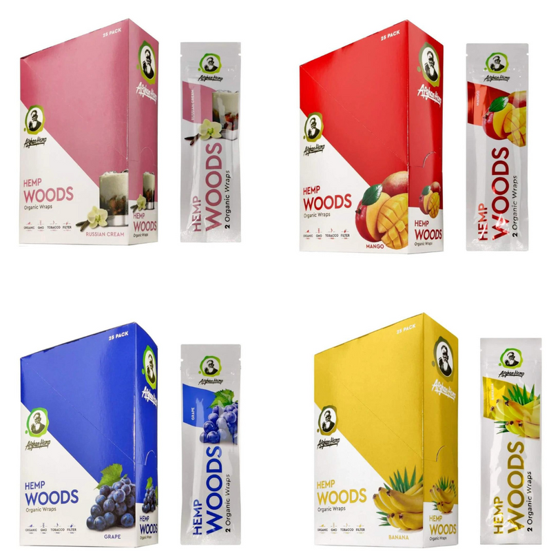 Afghan Organic Hemp Woods Wraps Natural Rolling Papers