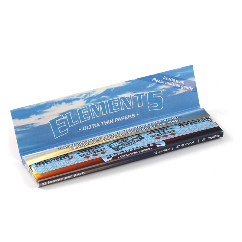 Elements King Size Rolling Papers - Premium Quality, Natural, Slow-Burning Papers