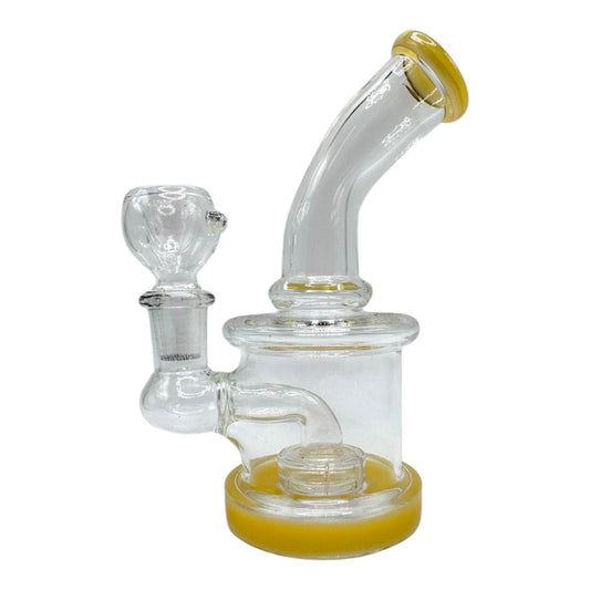5" Mini Clear Glass Bong with Donut Perc