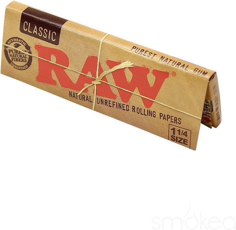 Raw Papers 1 1/4 Classic - Natural, Unbleached Rolling Papers