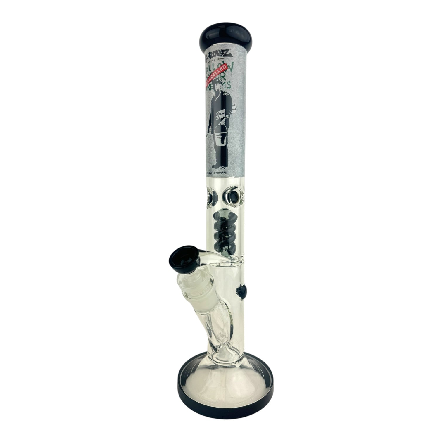 G-Rollz 18" Twist Perc Straight Tube Bong
