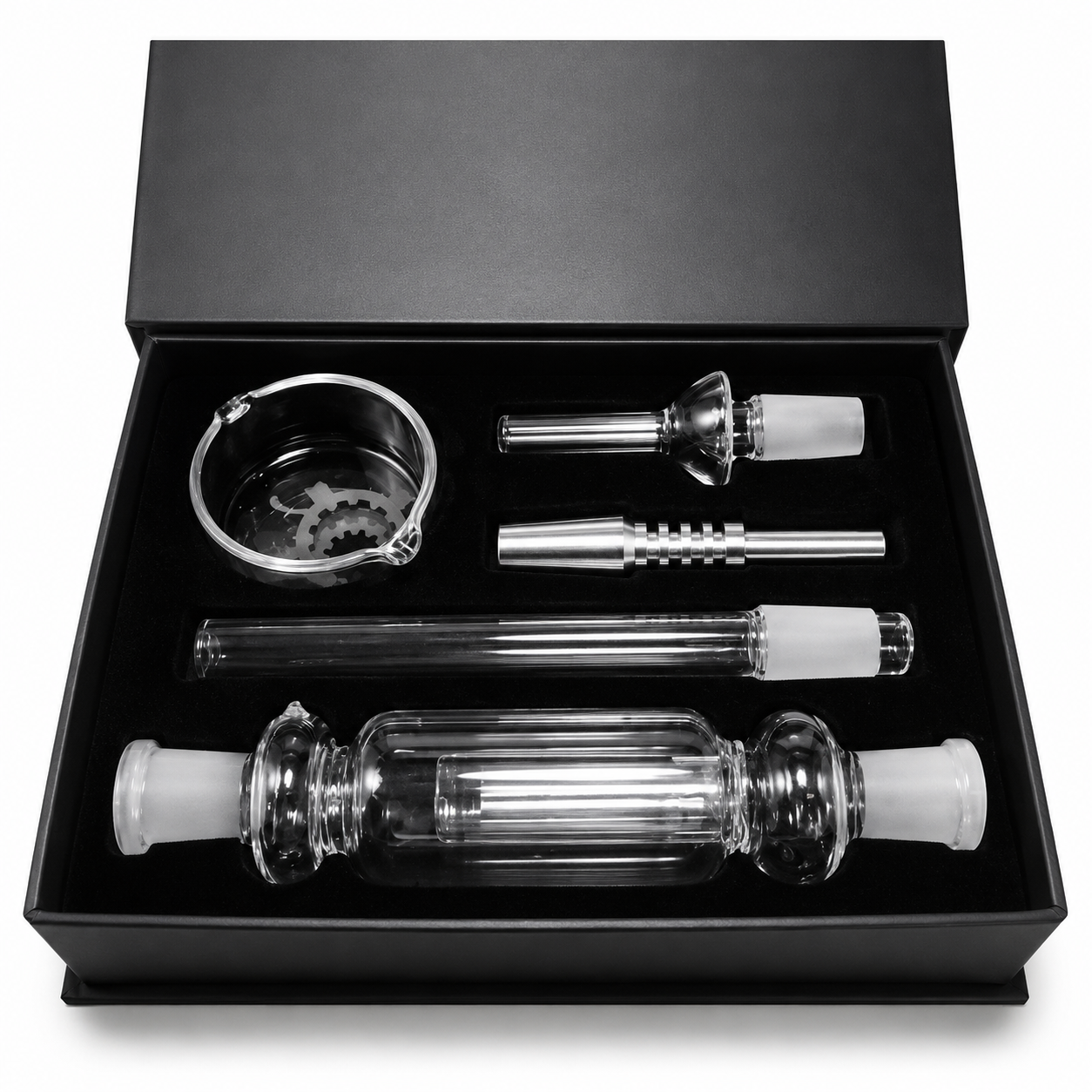 Glass Nectar Collector Kit, 14mm (Quartz & Titanium Tips)