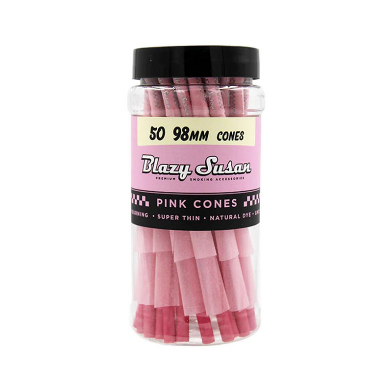 Blazy Susan Pink 98mm Cones - 50 Count | Premium Rolling Papers for Effortless Enjoyment