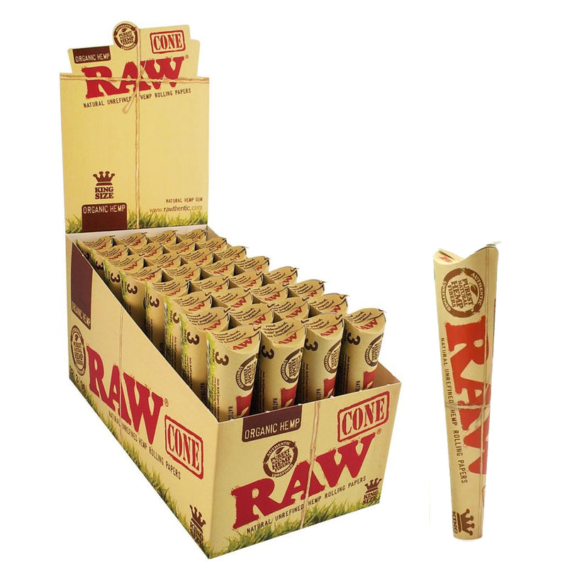 RAW Organic Hemp King Size Cones
