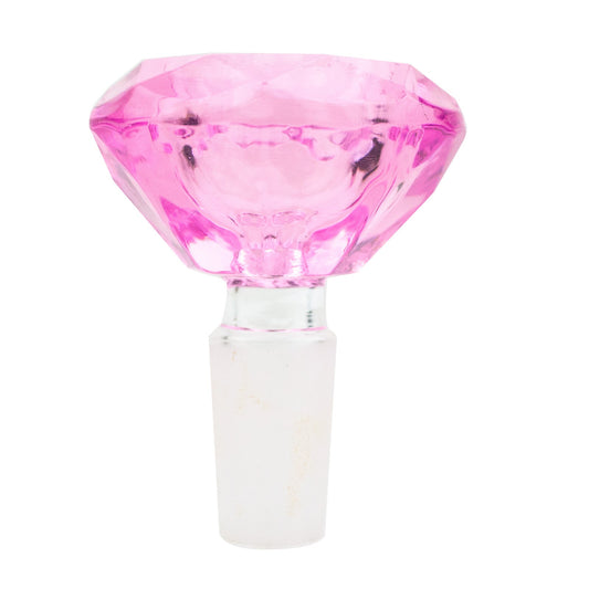 Diamond Glass Bowl Piece, 14mm Male