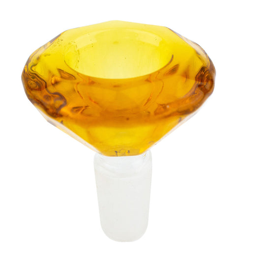 Diamond Glass Bowl Piece, 14mm Male