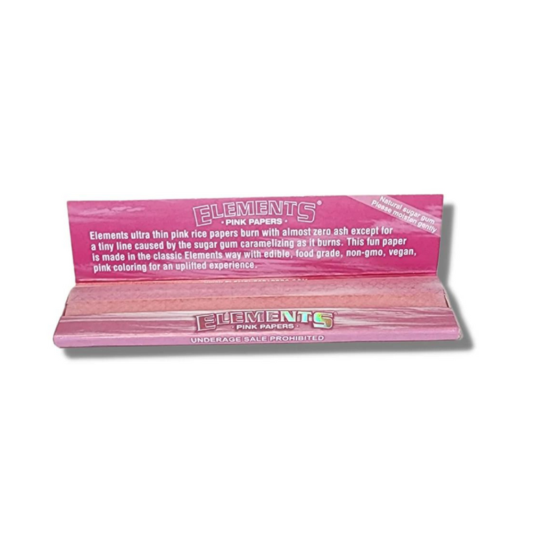 Elements Pink King Size Rolling Papers - Premium Quality