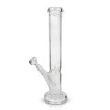 Clear Glass Straight Tube Bong, 5mm Thick