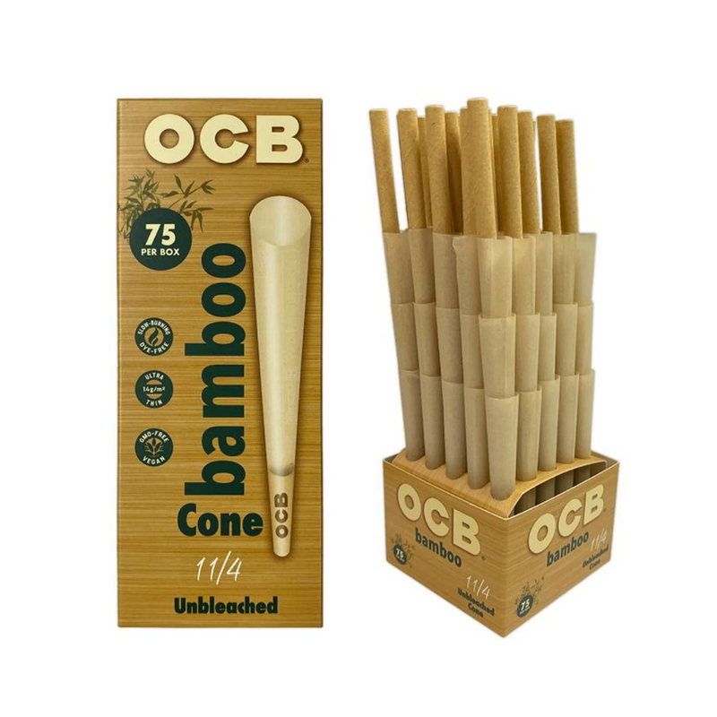 OCB Bamboo Pre-Rolled Cones — King Size, 900ct