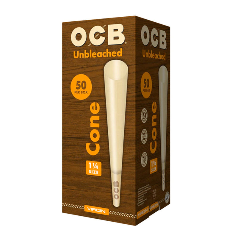 OCB Virgin Unbleached 1 1/4 Cones