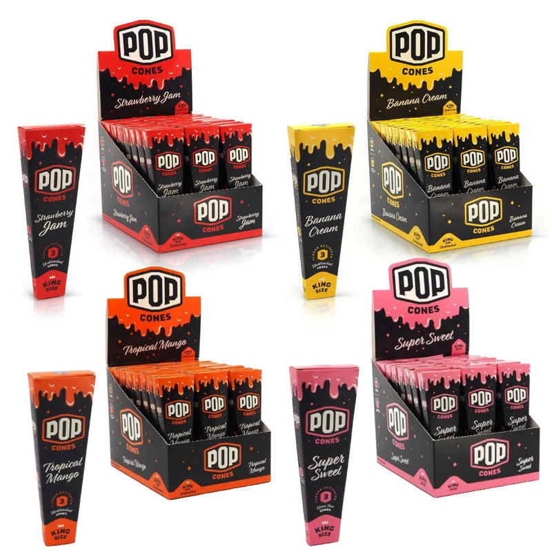 POP Delicious Flavored King Size Cones