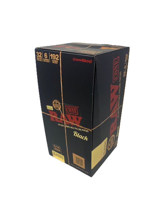 RAW Black Cone 1 1/4  (6 per pack)