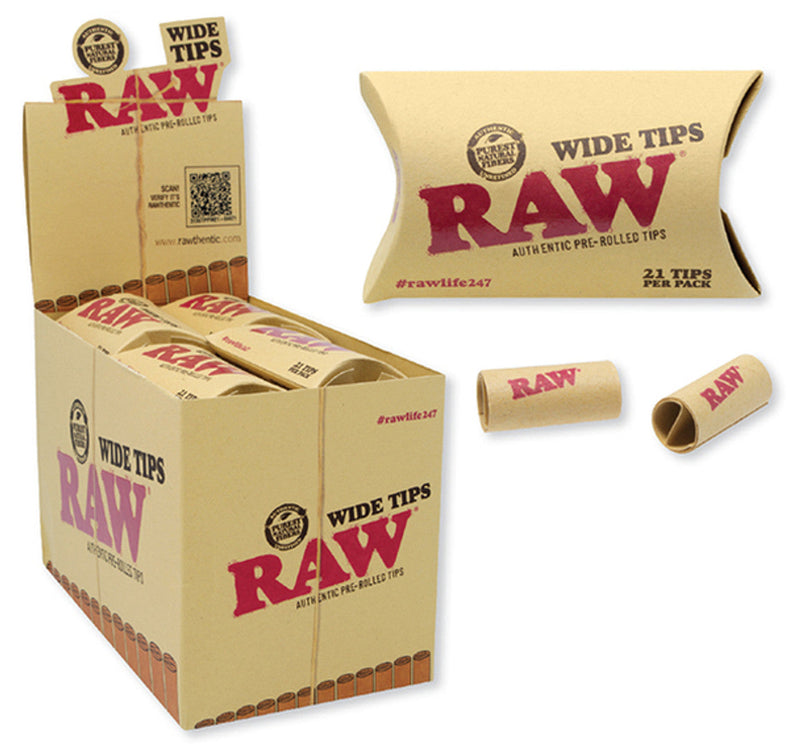RAW Wide Pre-Rolled Tips