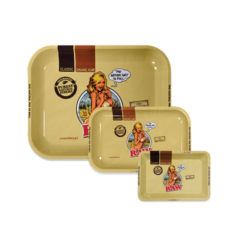 Raw Girl Rolling Tray