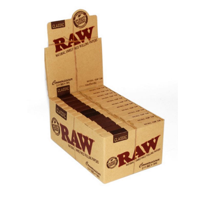 RAW Connoisseur Organic Hemp Rolling Papers — 1 1/4