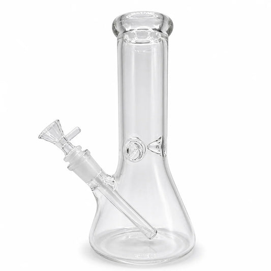 Clear Glass Beaker Bong, 5mm Thick