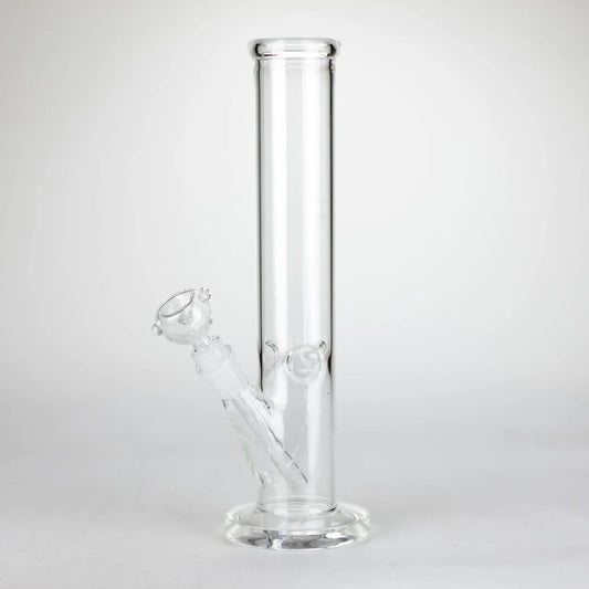 Clear Glass Straight Tube Bong, 5mm Thick