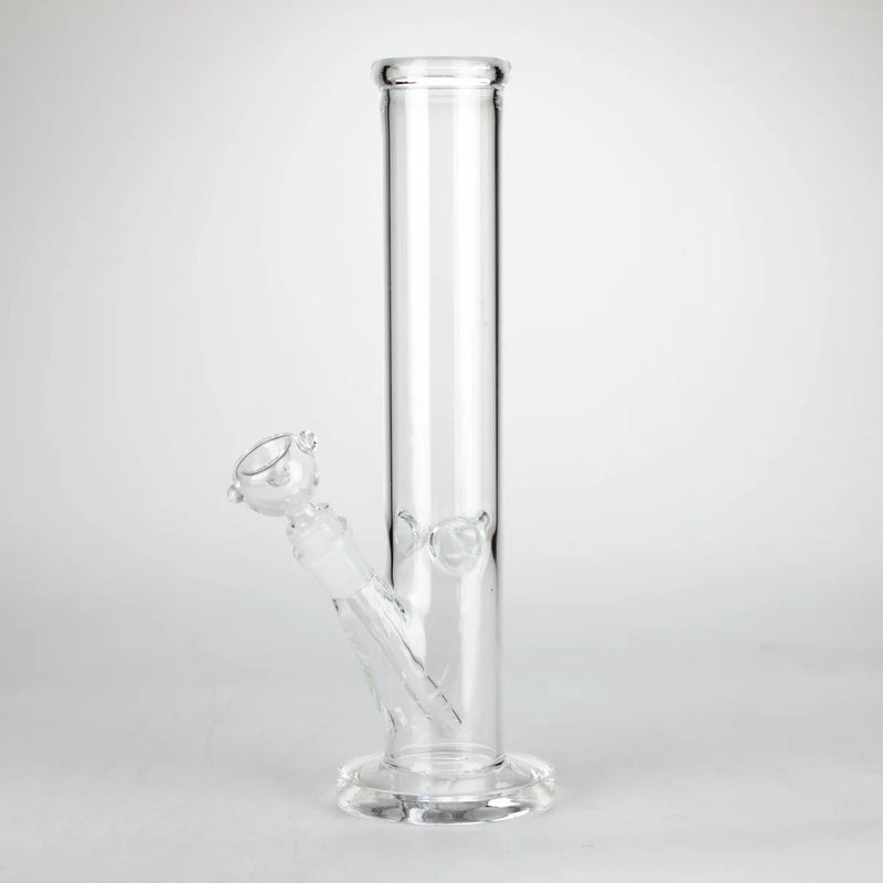 Clear Glass Straight Tube Bong, 5mm Thick