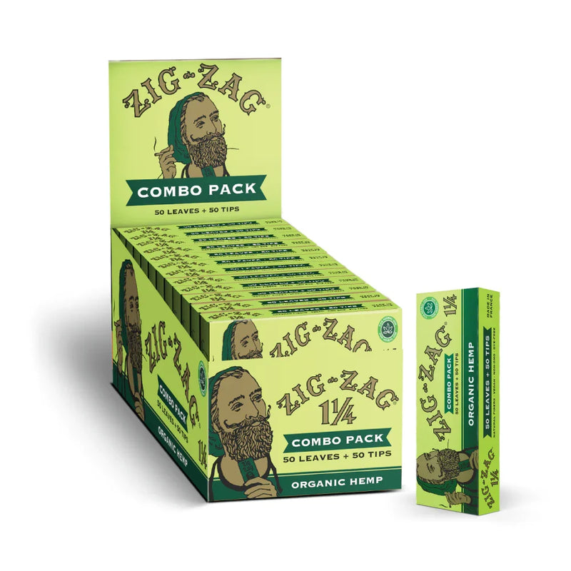 Zig-Zag Organic Hemp 1 1/4 Combo Pack (Papers + Tips)