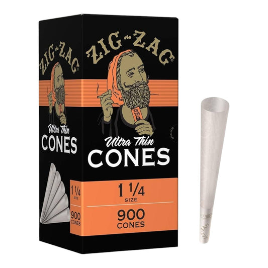 Zig-Zag Ultra Thin 1 1/4 Cones - Bulk Box (900 Cones)