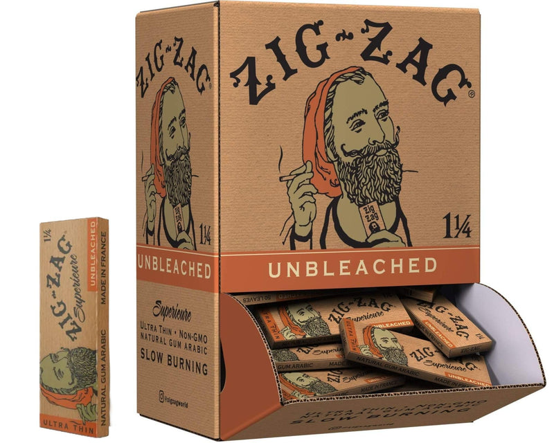 Zig-Zag Unbleached 1 1/4 Rolling Papers - Full Box (48 Booklets)