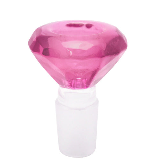 Diamond Glass Bowl Piece, 14mm Male