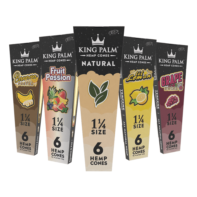 King Palm Flavored Hemp Cone 1 1/4 - Natural and Delicious Pre-Rolled Cones