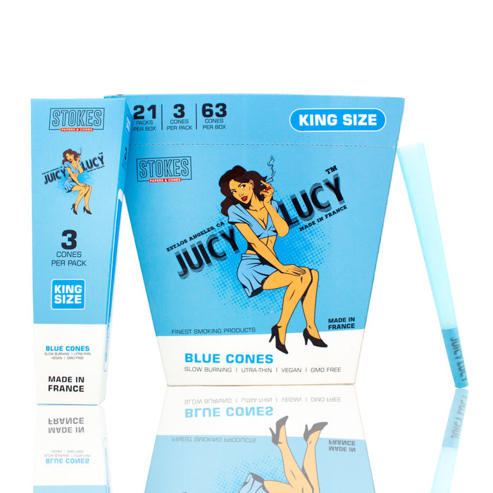 Juicy Lucy King Size Blue cones (3 per pack)