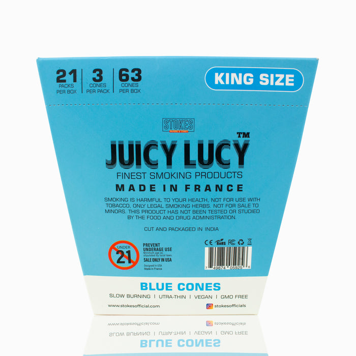 Juicy Lucy King Size Blue cones (3 per pack)