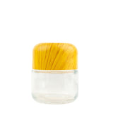 Child Resistant Clear Glass Dome Flint Jar with Wooden Lid (2oz. and 4oz.)