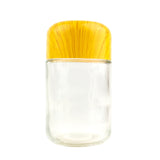 Child Resistant Clear Glass Dome Flint Jar with Wooden Lid (2oz. and 4oz.)